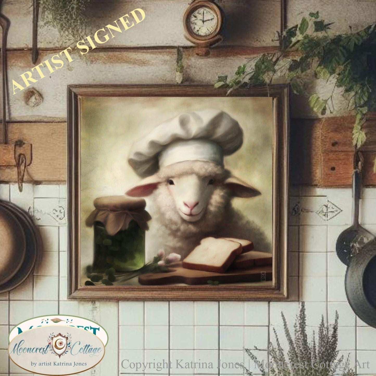 Cute Sheep Art, Country Kitchen Decor