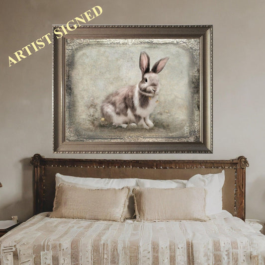 French Country Spotted Rabbit Art Print