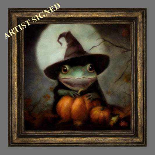 Halloween Wall Art, Cute Woodland Animal Halloween Art Print