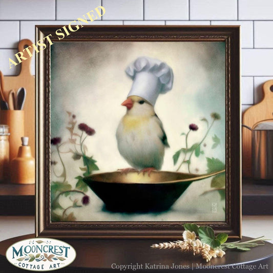 Kitchen Wall Art, Country Farm Woodland Cute Bird Art