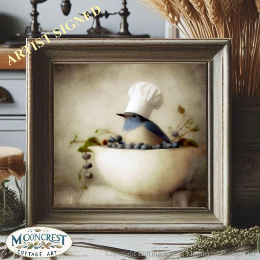 Kitchen Wall Art, Country Farm Woodland Cute Bird Art