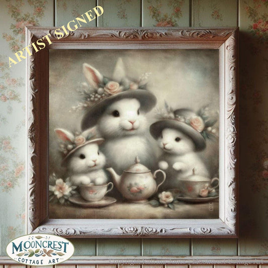Rabbit Art Print, French Country Cottage Decor