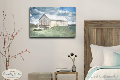 White Barn Vista Art Print, Farm