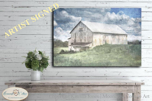 White Barn Vista Art Print, Farm